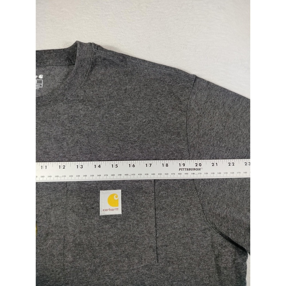 Carhartt Shirt Mens Large Gray Loose‎ Fit K87 Pocket Tee Workwear Tagless Casual - Picture 8 of 10
